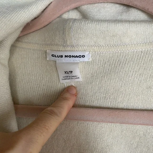 Marino & Cashmere blend hooded sweater - Picture 3 of 5